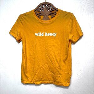 Wild Honey T-Shirt Yellow Short Sleeve Casual Basic Tee Shirt Womens Forever 21